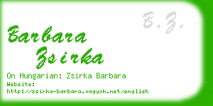 barbara zsirka business card